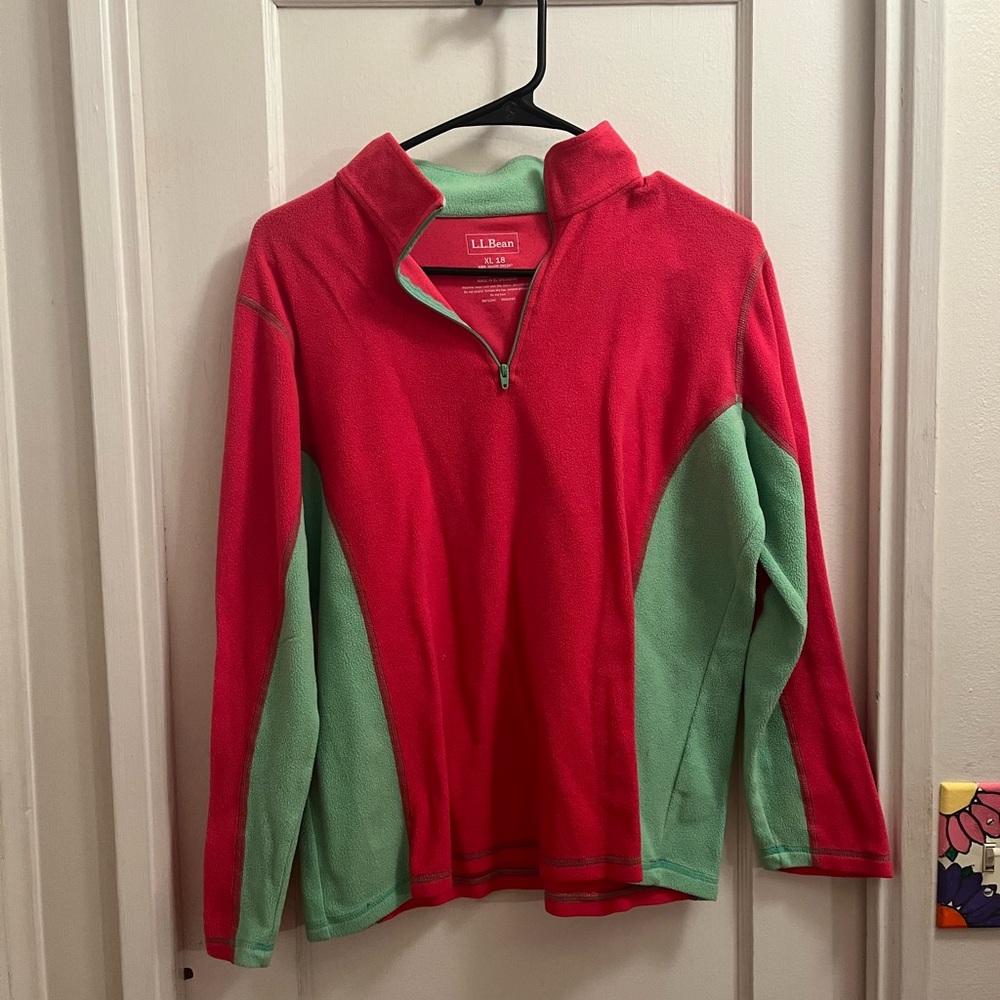 Pink and Green LL Bean Fleece